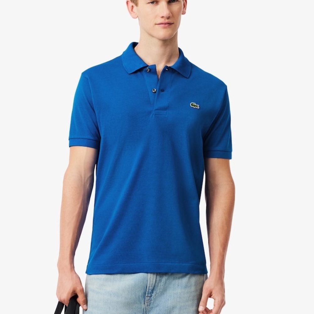 Lacoste Classic Fit Original L.12.12 Polo Blue Shirt Size 5/Large Short Sleeve